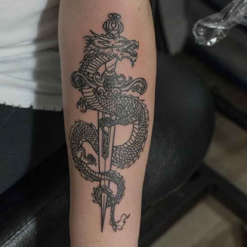 Dragon Dagger Tattoo 3