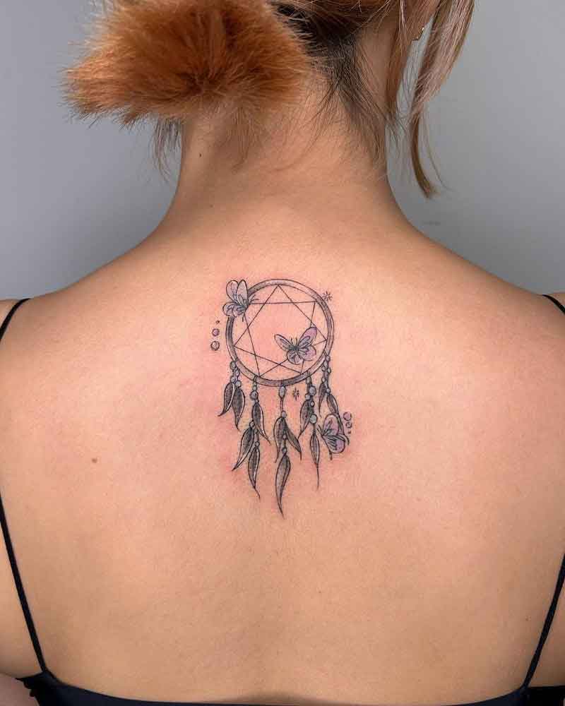 Dream Catcher Back Tattoo 2