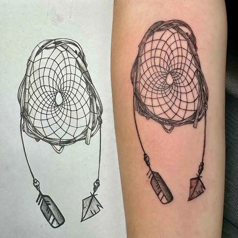 Dream Catcher Memorial Tattoo 2