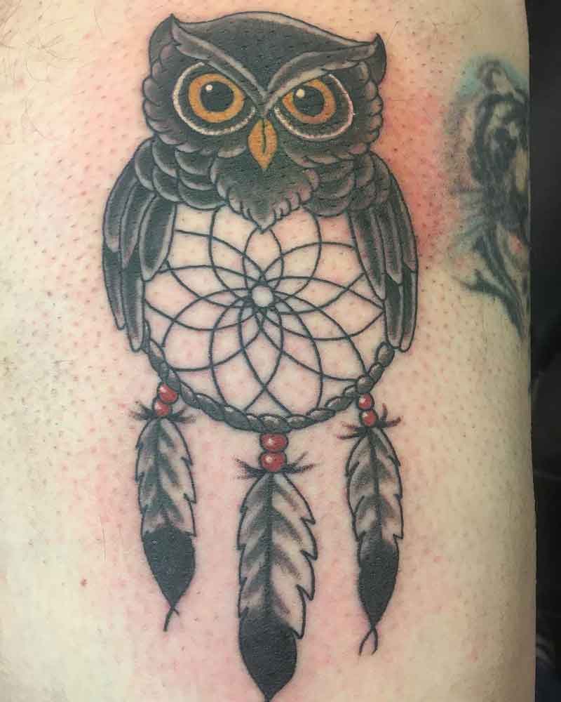 Dream Catcher Owl Tattoo 2