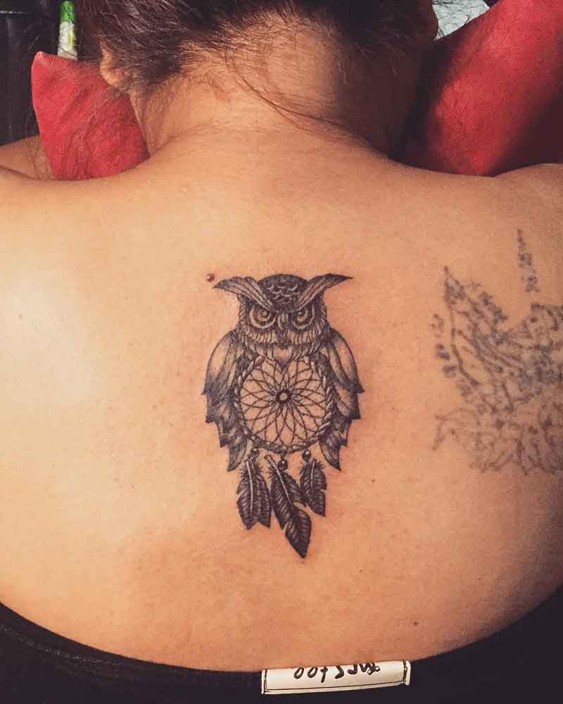 Dream Catcher Owl Tattoo 3