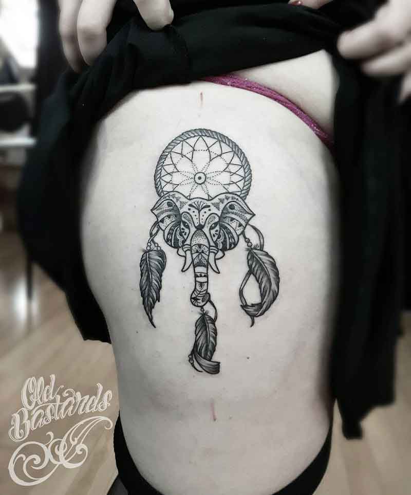 Elephant Dream Catcher Tattoo 1