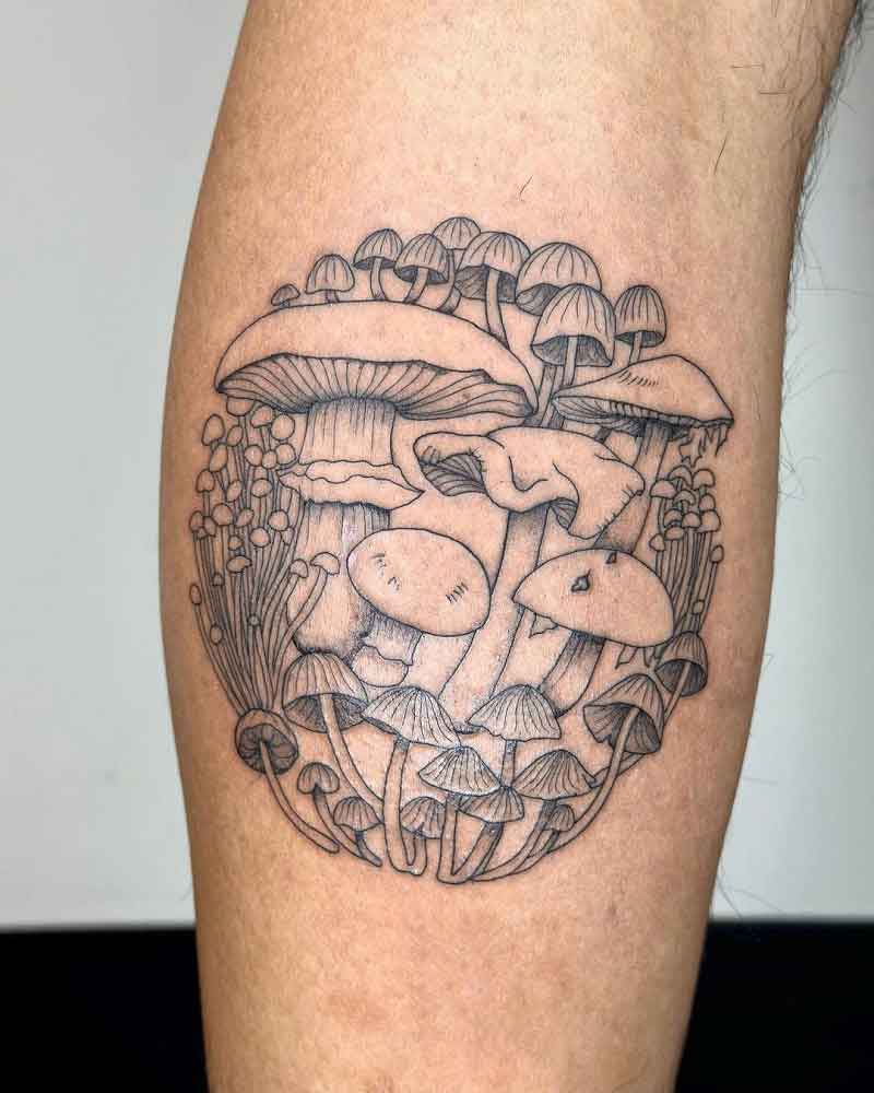 Enoki Mushroom Tattoo 1