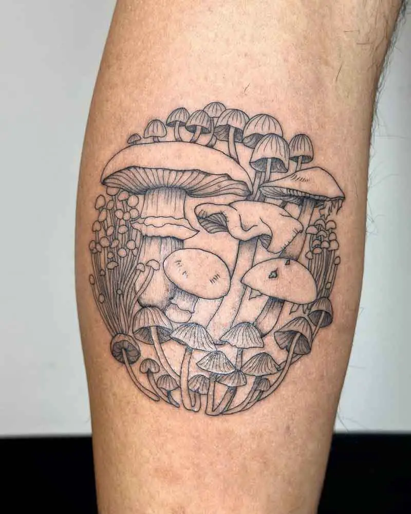 Enoki Mushroom Tattoo 1