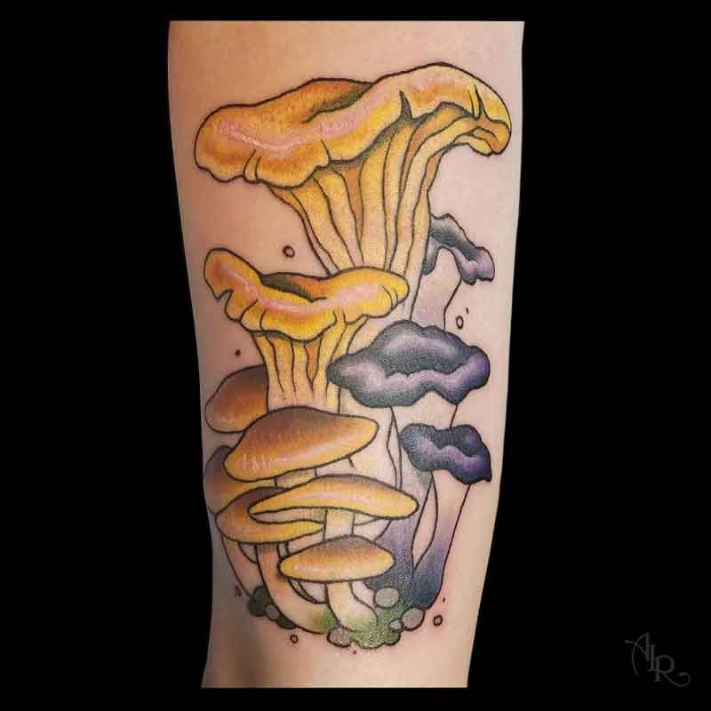 Enoki Mushroom Tattoo 2