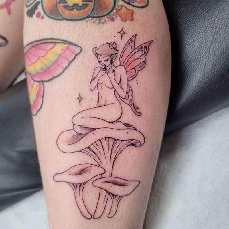 Fairy Mushroom Tattoo 1