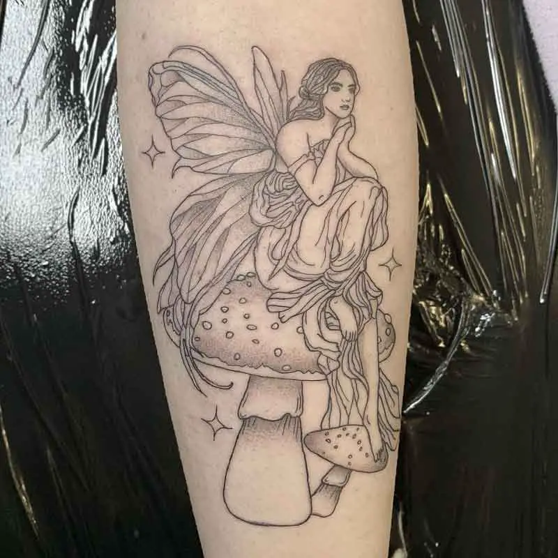 Fairy Mushroom Tattoo 3