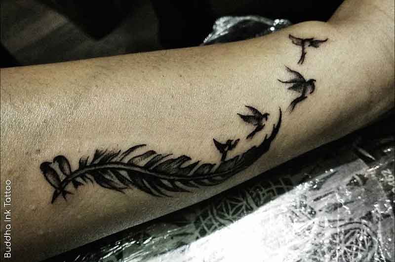 Feather Bird Tattoo 1