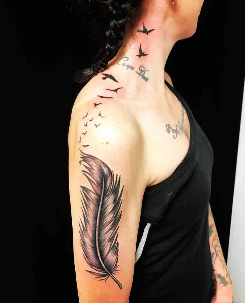 Feather To Bird Tattoo 2