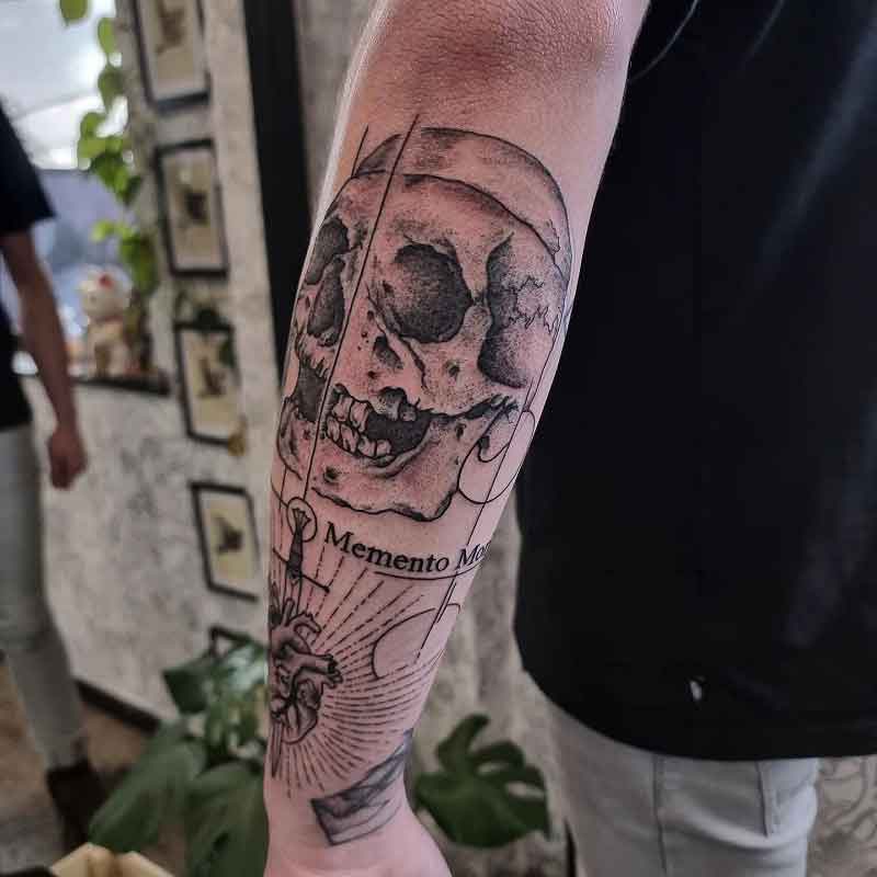 Forearm Memento Mori Tattoo 1