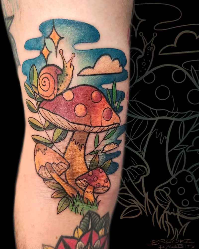 Forest Mushroom Tattoo 3