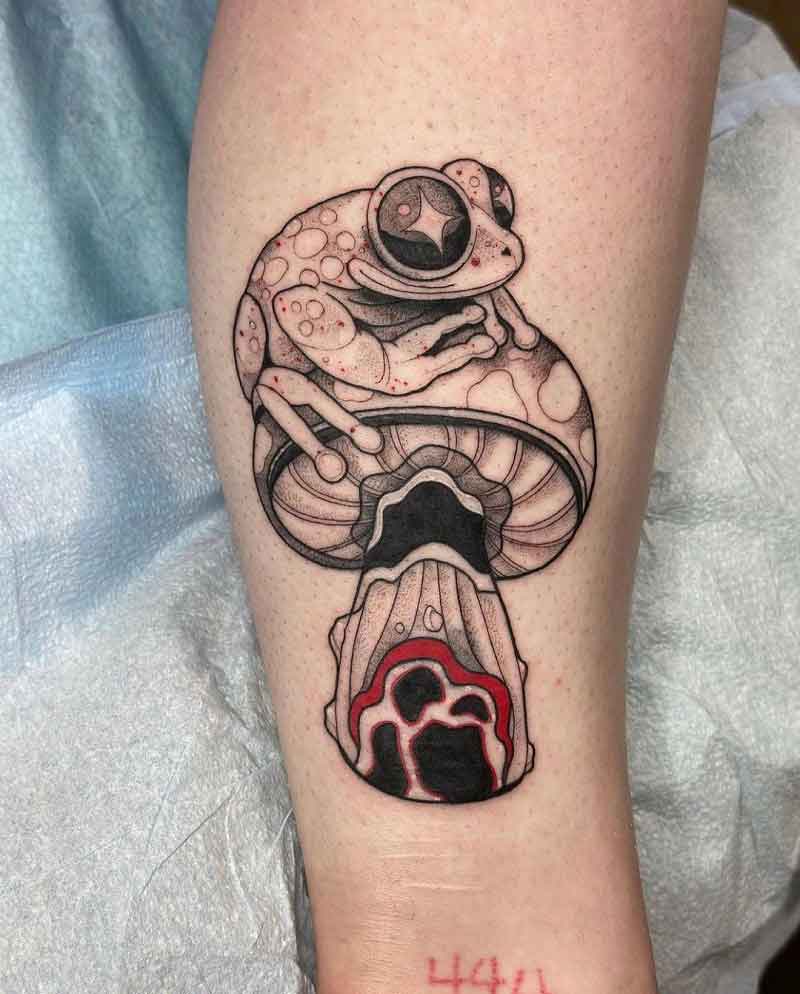 Frog Mushroom Tattoo 2
