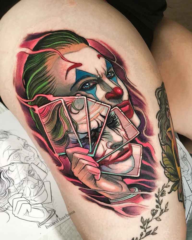 Gangsta Joker Card Tattoo 3