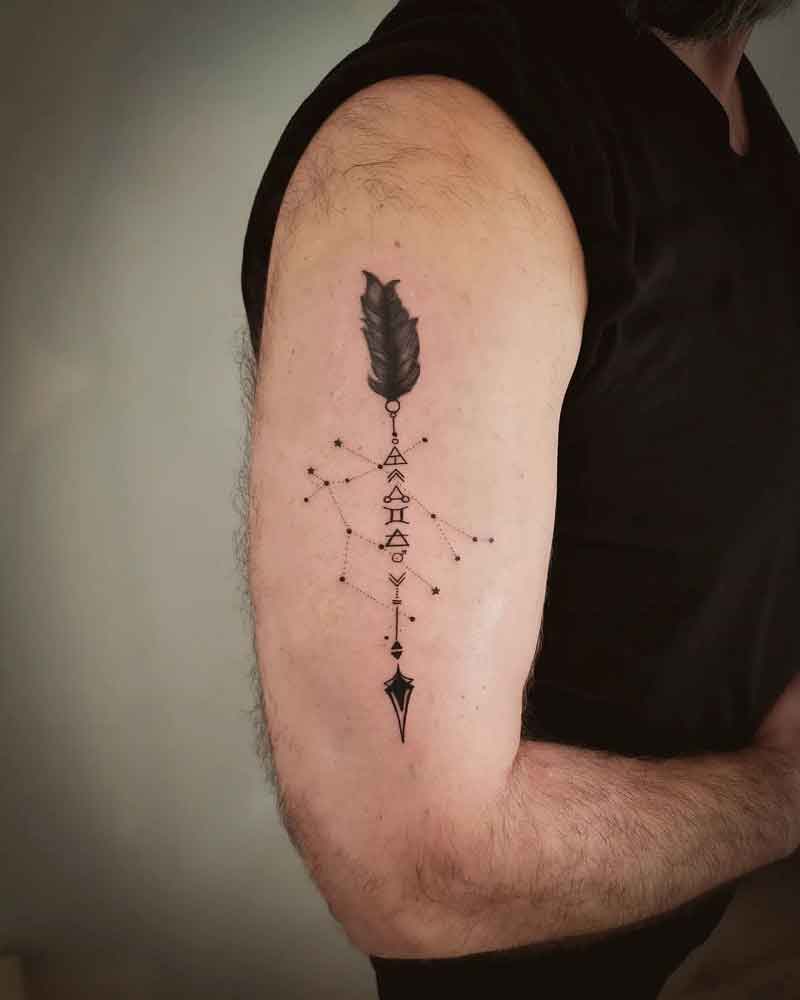 Gemini Arrow Tattoo 3