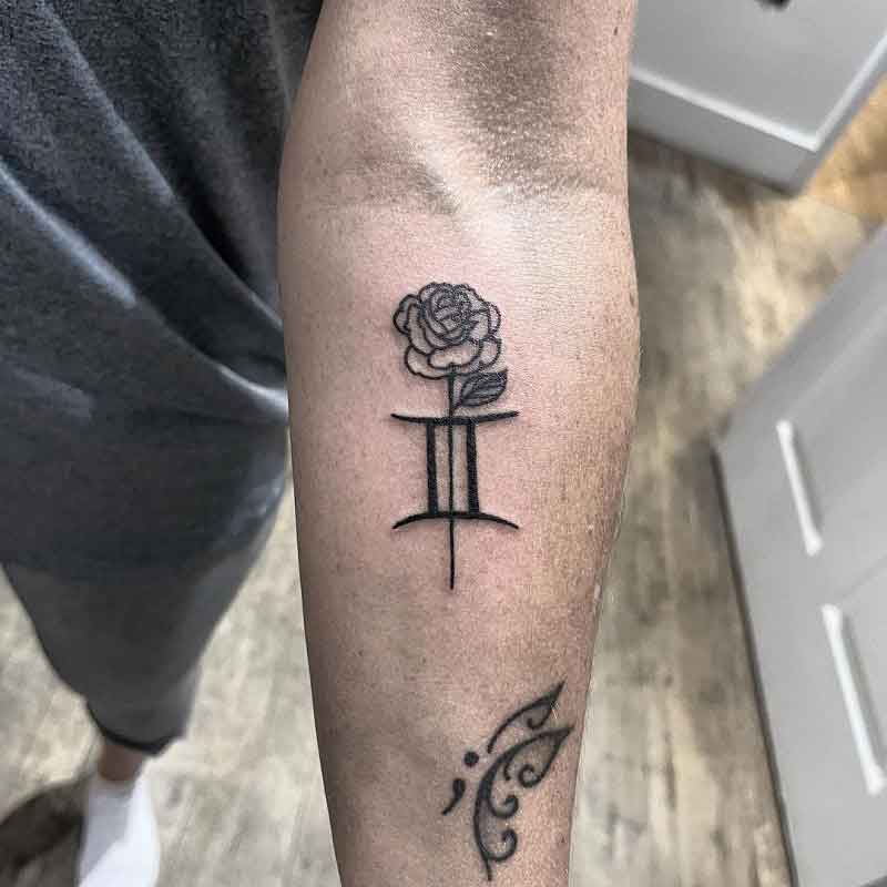 Gemini Rose Tattoo 3