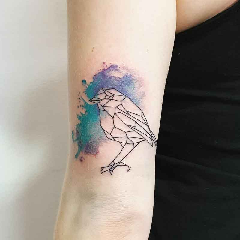 Geometric Bird Tattoo 1