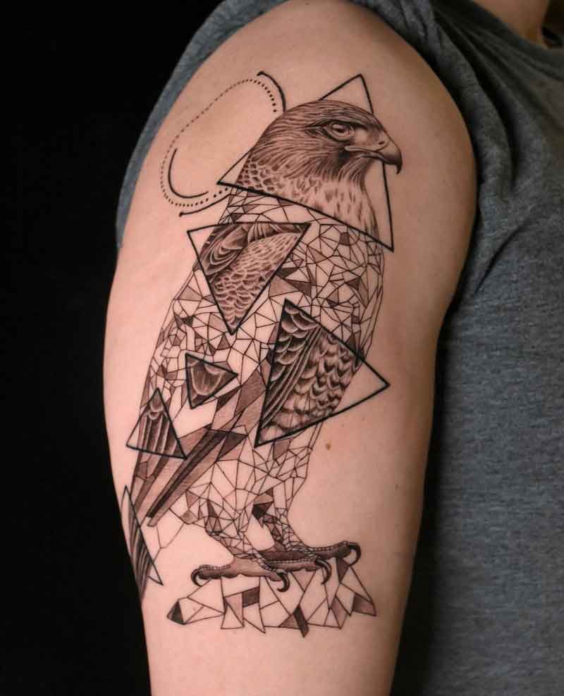 Geometric Bird Tattoo 3