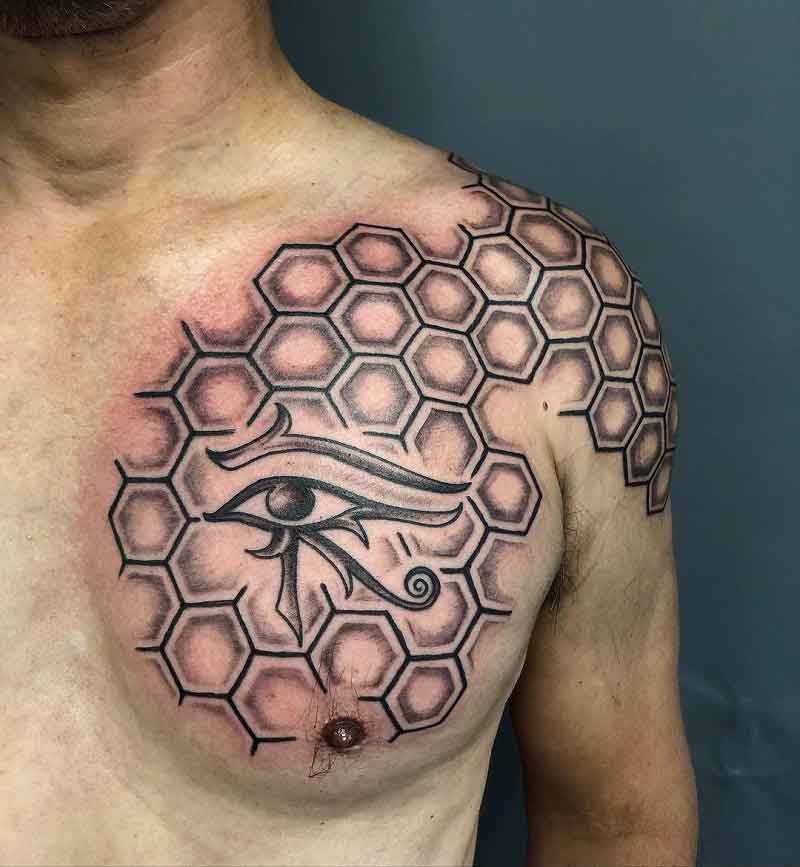 Geometric Collarbone Tattoo 1