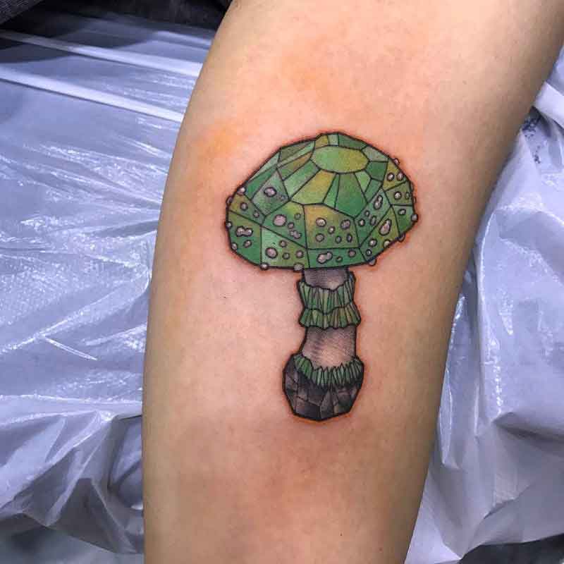 Geometric Mushroom Tattoo 2