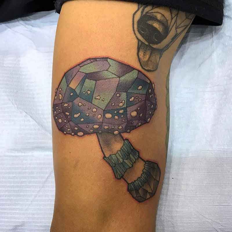 Geometric Mushroom Tattoo 3