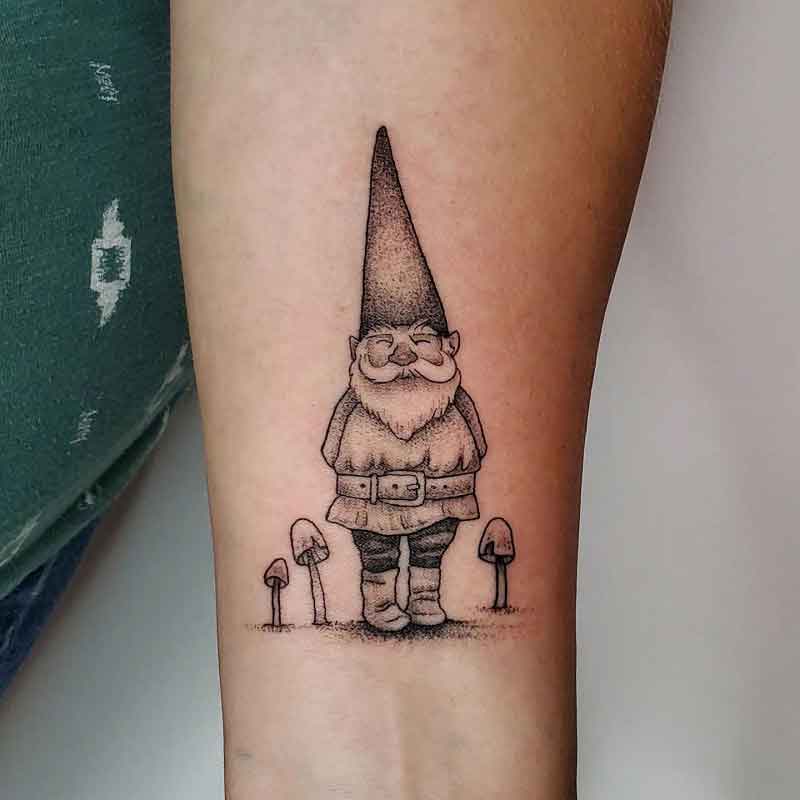 Gnome Mushroom Tattoo 2