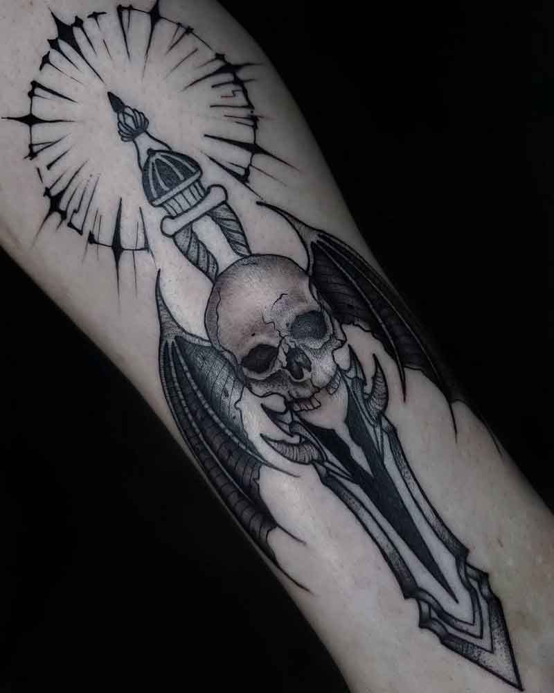 Gothic Dagger Tattoo 2