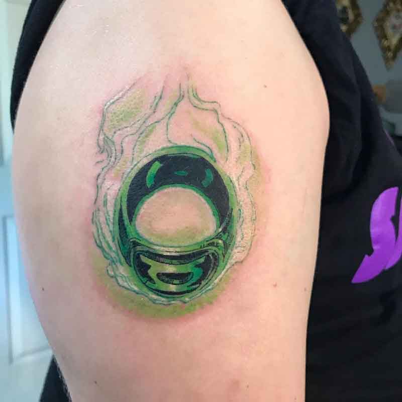 Green Lantern Ring Tattoo 1