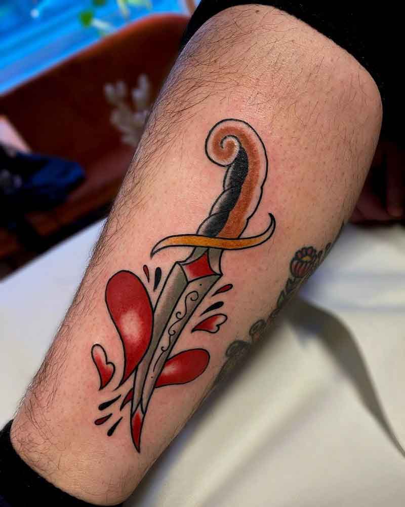 Heart Dagger Tattoo 1