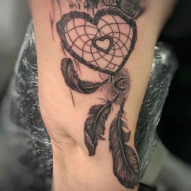 Heart Dream Catcher Tattoo 3