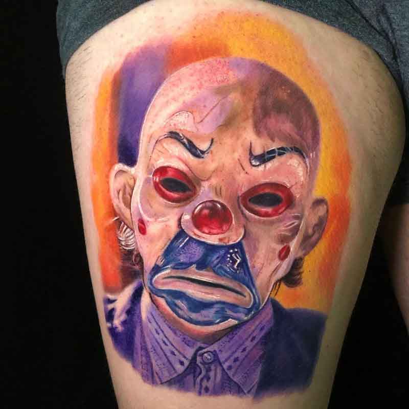 Joker Bank Robber Mask Tattoo 2