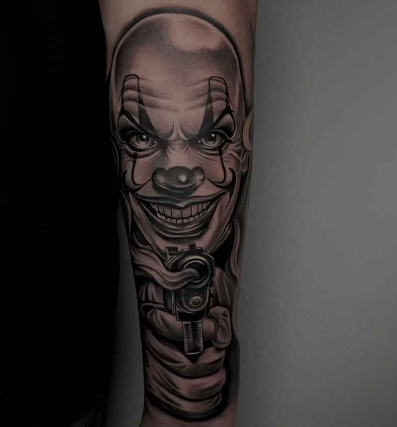 Joker Clown Tattoo 2