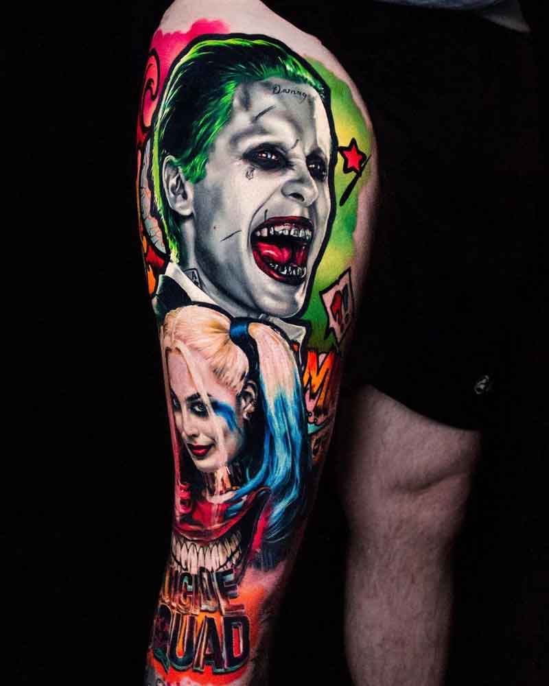 Joker Leg Tattoo 2