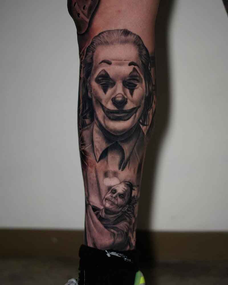 Joker Leg Tattoo 3