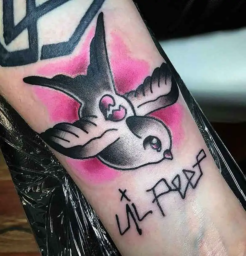 Lil Peep Bird Tattoo 1