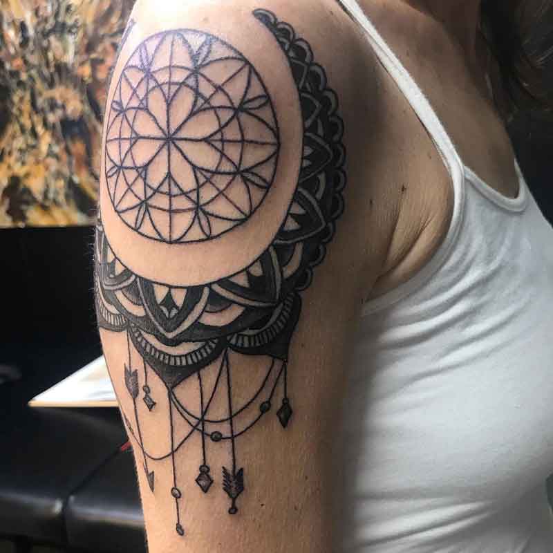 Mandala Dream Catcher Tattoo 1