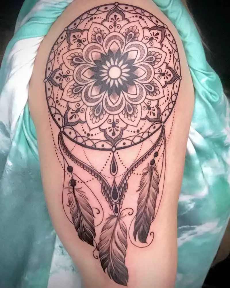 Mandala Dream Catcher Tattoo 3