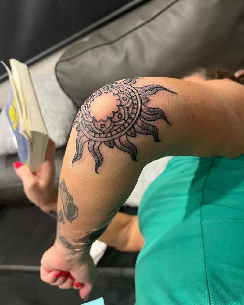 Mandala Elbow Tattoo 2