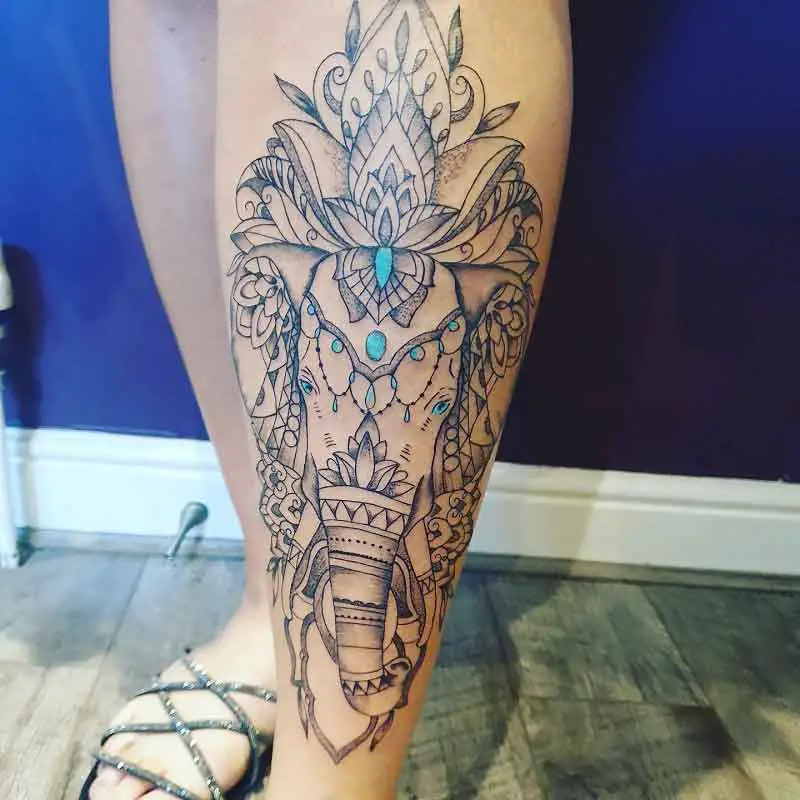 Mandala Elephan Tattoo 1