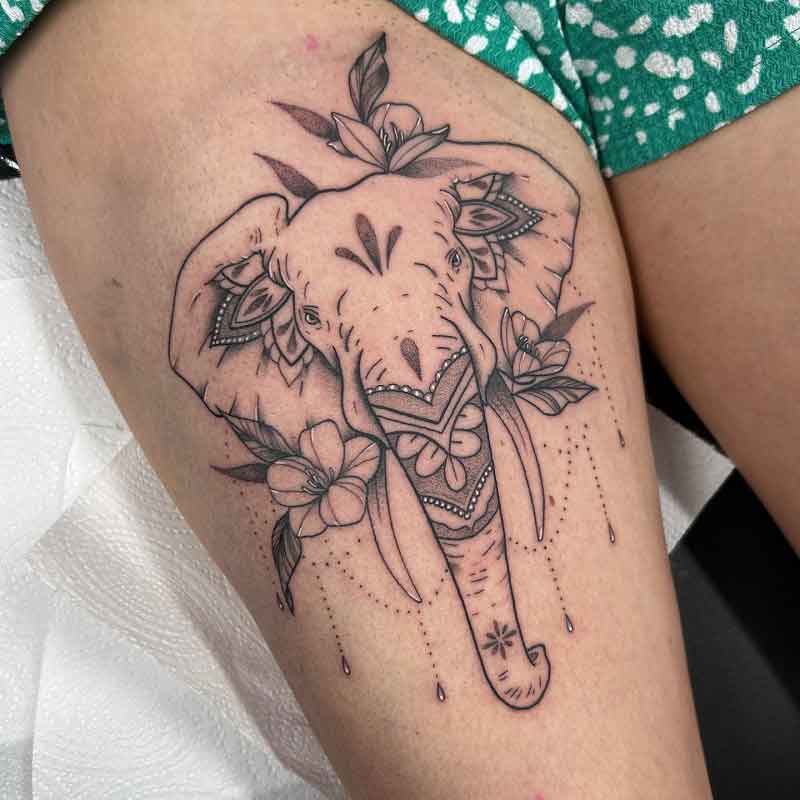 Mandala Elephan Tattoo 2