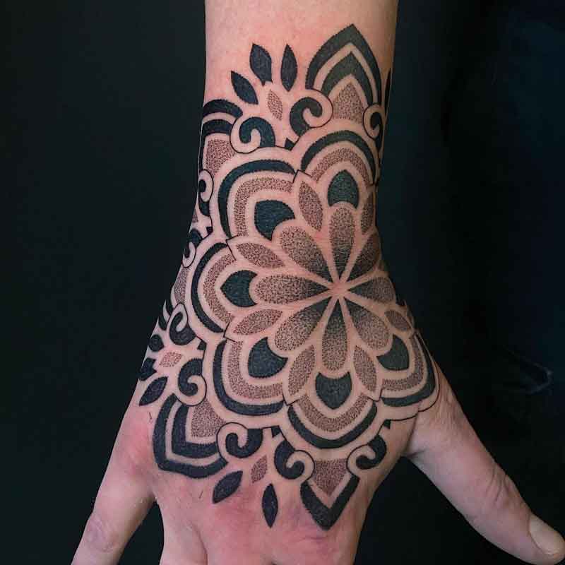 Mandala Hand Tattoo 2