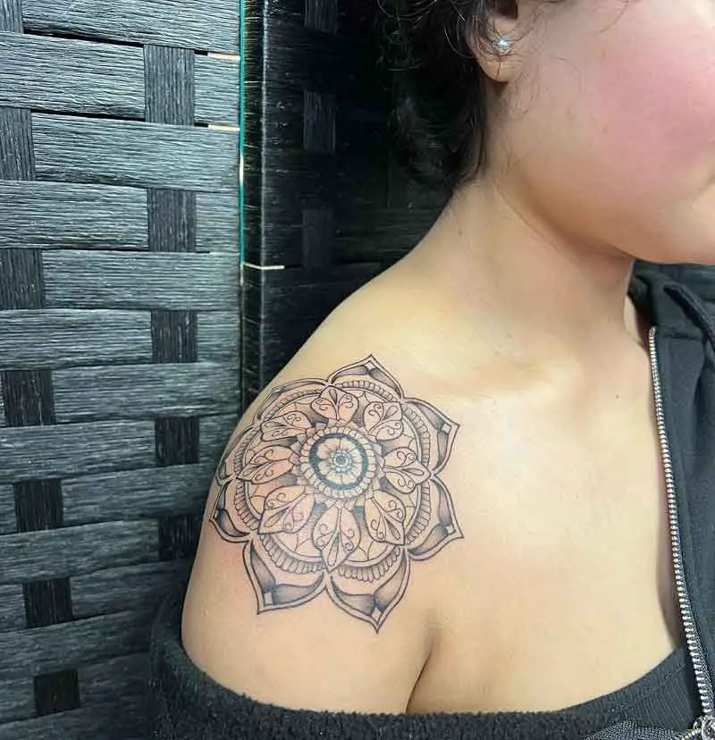 Mandala Shoulder Tattoo 2