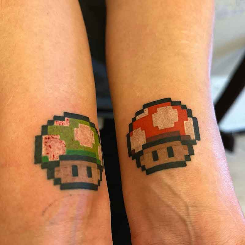 Mario Mushroom Tattoo 2