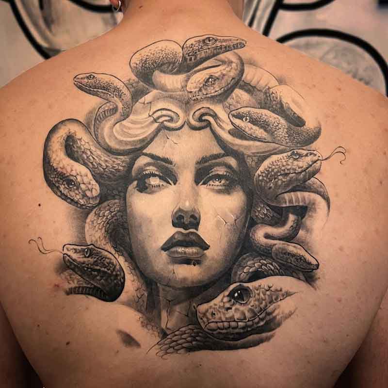 Medusa Back Tattoo 2