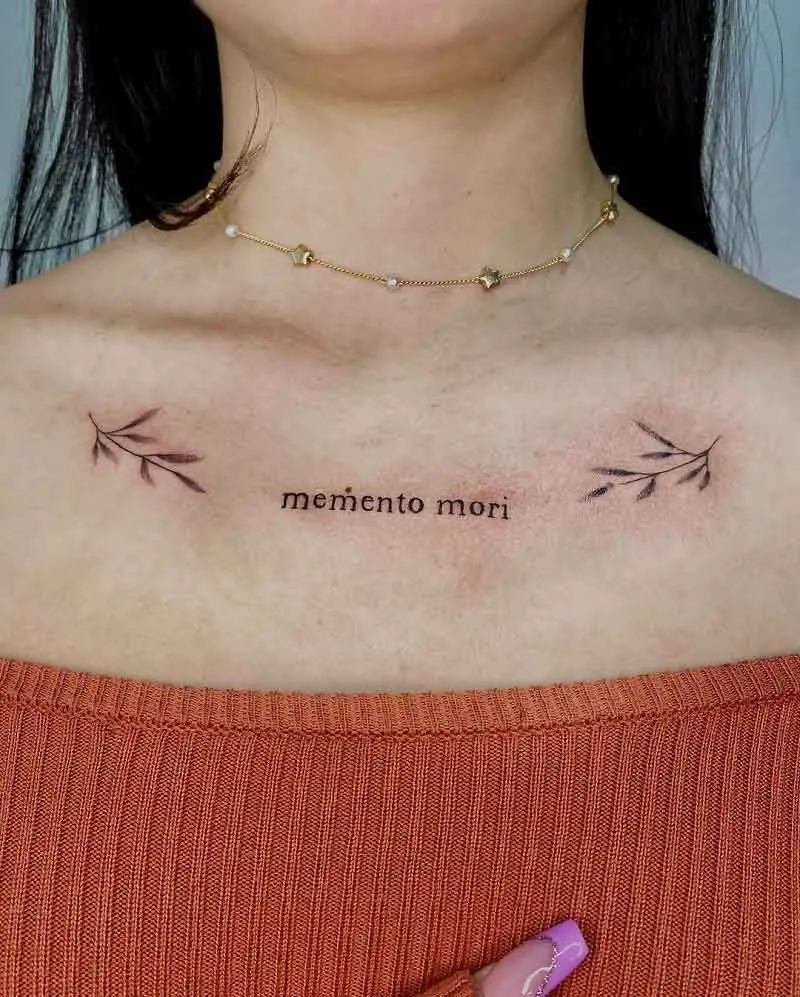 Memento Mori Chest Tattoo 2
