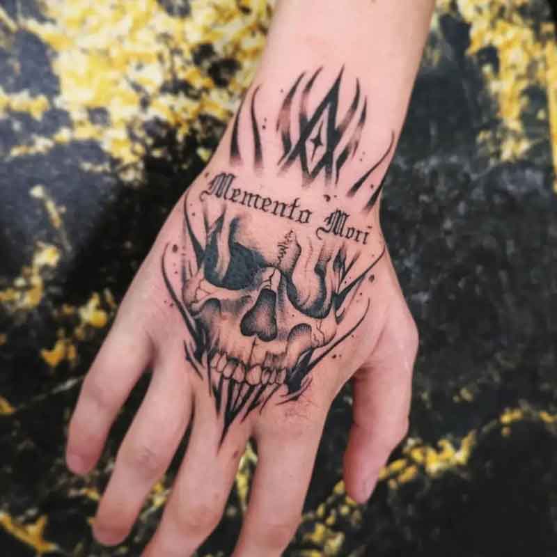 Memento Mori Hand Tattoo 2