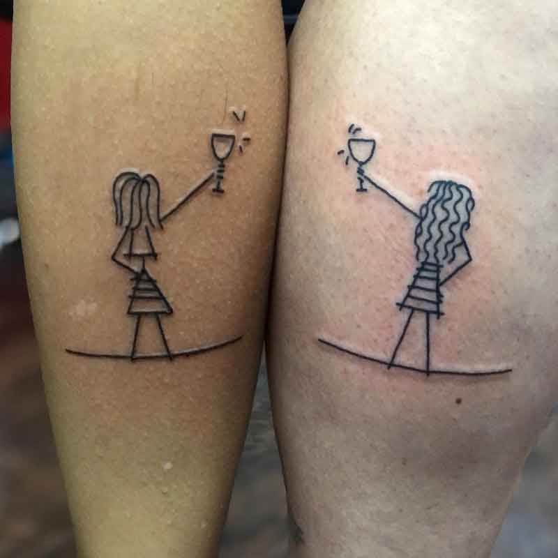 Minimalist Best Friend Tattoos 3