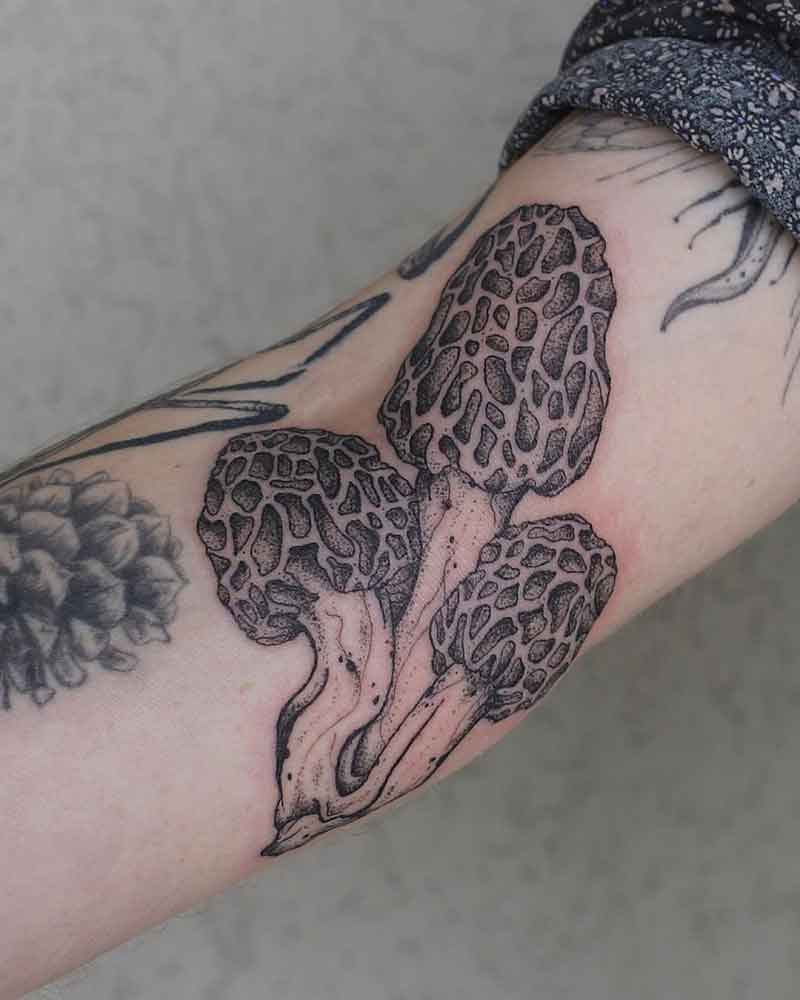 Morel Mushroom Tattoo 1