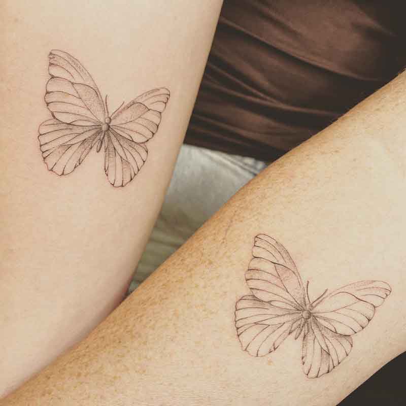 Mother Daughter Butterfly Tattoos 2