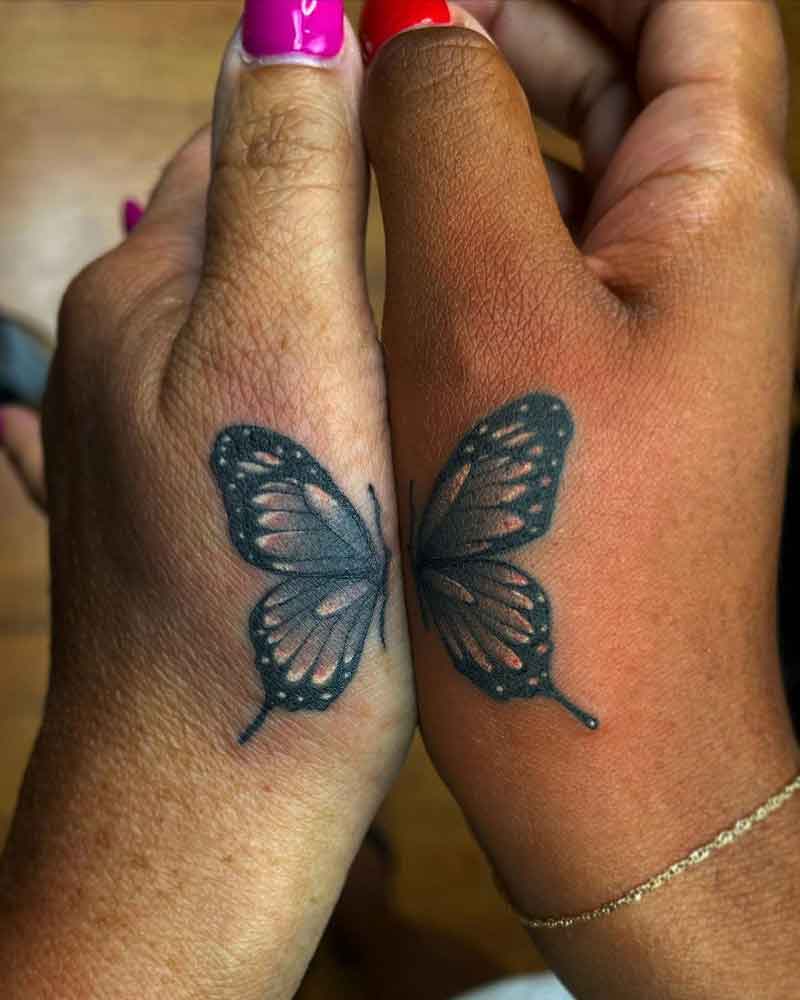 Mother Daughter Butterfly Tattoos 3