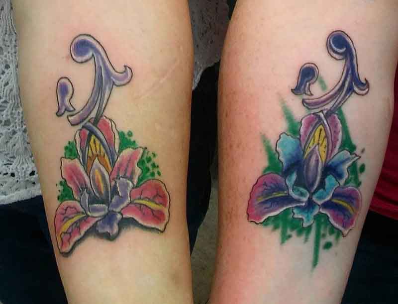 Mother Daughter Flower Tattoos 1